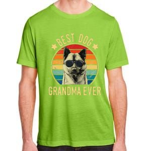 Womens Best Dog Grandma Ever Norwegian Elkhound Mother's Day Adult ChromaSoft Performance T-Shirt