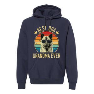 Womens Best Dog Grandma Ever Norwegian Elkhound Mother's Day Premium Hoodie