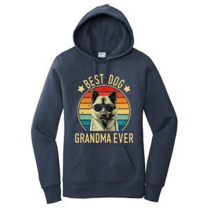 Womens Best Dog Grandma Ever Norwegian Elkhound Mother's Day Women's Pullover Hoodie