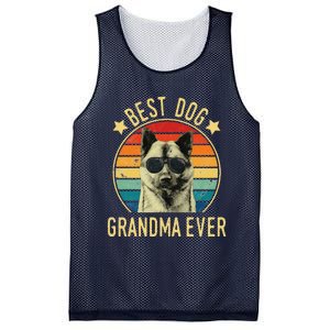 Womens Best Dog Grandma Ever Norwegian Elkhound Mother's Day Mesh Reversible Basketball Jersey Tank