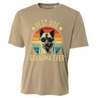 Womens Best Dog Grandma Ever Norwegian Elkhound Mother's Day Cooling Performance Crew T-Shirt