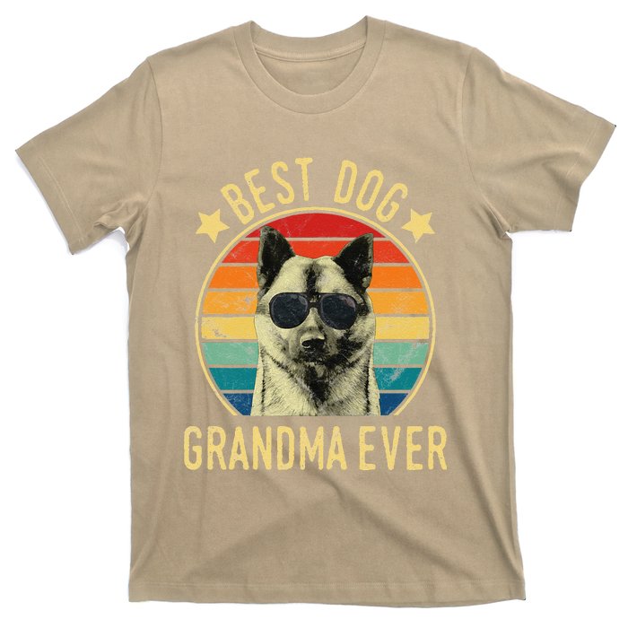 Womens Best Dog Grandma Ever Norwegian Elkhound Mother's Day T-Shirt