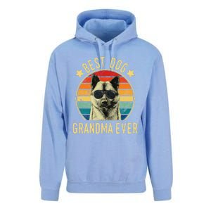 Womens Best Dog Grandma Ever Norwegian Elkhound Mother's Day Unisex Surf Hoodie