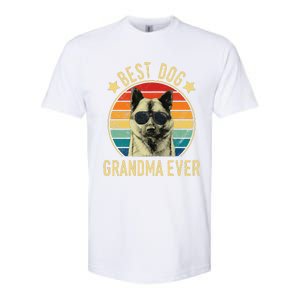 Womens Best Dog Grandma Ever Norwegian Elkhound Mother's Day Softstyle CVC T-Shirt