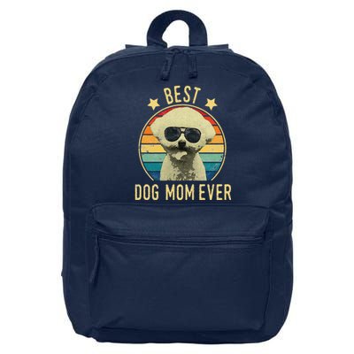 Womens Best Dog Mom Ever Bichon Frise Mother's Day Gift 16 in Basic Backpack