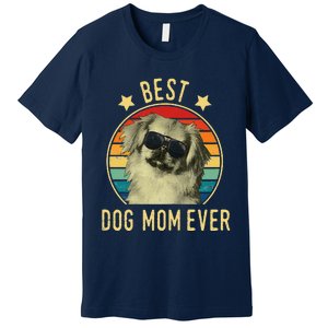 Womens Best Dog Mom Ever Pekingese Mother's Day Gift Premium T-Shirt