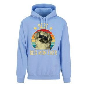 Womens Best Dog Mom Ever Pekingese Mother's Day Gift Unisex Surf Hoodie