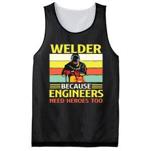 Welder Because Engineers Need Heroes Too Weld Metal Worker Mesh Reversible Basketball Jersey Tank