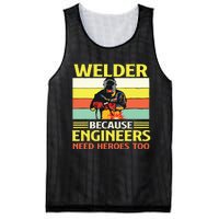 Welder Because Engineers Need Heroes Too Weld Metal Worker Mesh Reversible Basketball Jersey Tank