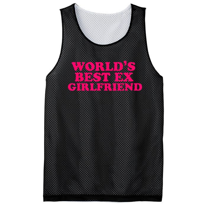 Worlds Best Ex Friend Funny Trendy GF Women Mesh Reversible Basketball Jersey Tank