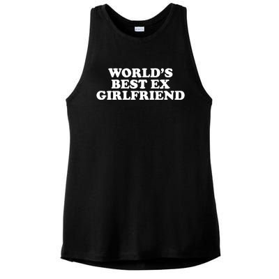 World's Best Ex Girlfriend Funny Gift Ladies PosiCharge Tri-Blend Wicking Tank