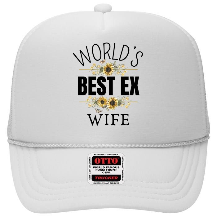 WorldS Best Ex Wife Sarcastic Divorcee Sayings High Crown Mesh Back Trucker Hat