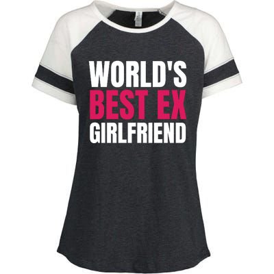 Worlds Best Ex Girlfriend Enza Ladies Jersey Colorblock Tee