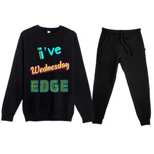 Wednesday Birthday Edge Friend Friend Dad Son Teacher Premium Crewneck Sweatsuit Set