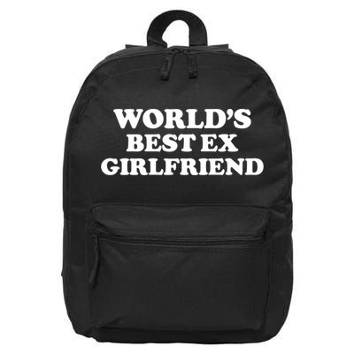 World’s Best Ex Girlfriend Funny Sarcasm 16 in Basic Backpack
