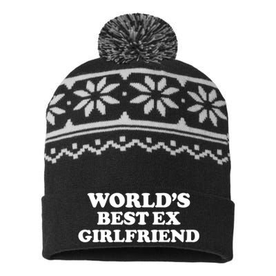 World’s Best Ex Girlfriend Funny Sarcasm USA-Made Snowflake Beanie