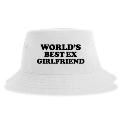 World’s Best Ex Girlfriend Funny Sarcasm Sustainable Bucket Hat