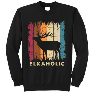 Wildlife Buck Elk Hunting Hunter Deer Silhouette Elkaholic Sweatshirt