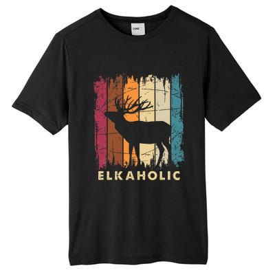 Wildlife Buck Elk Hunting Hunter Deer Silhouette Elkaholic Tall Fusion ChromaSoft Performance T-Shirt