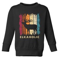 Wildlife Buck Elk Hunting Hunter Deer Silhouette Elkaholic Toddler Sweatshirt