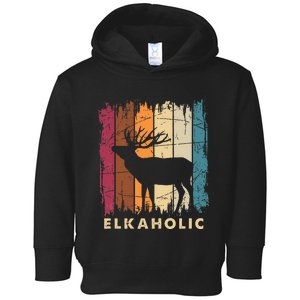 Wildlife Buck Elk Hunting Hunter Deer Silhouette Elkaholic Toddler Hoodie