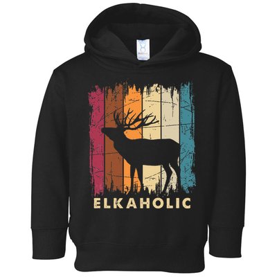 Wildlife Buck Elk Hunting Hunter Deer Silhouette Elkaholic Toddler Hoodie