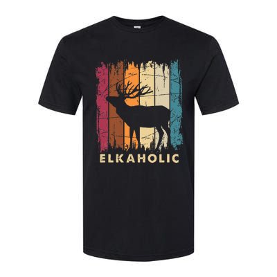 Wildlife Buck Elk Hunting Hunter Deer Silhouette Elkaholic Softstyle CVC T-Shirt