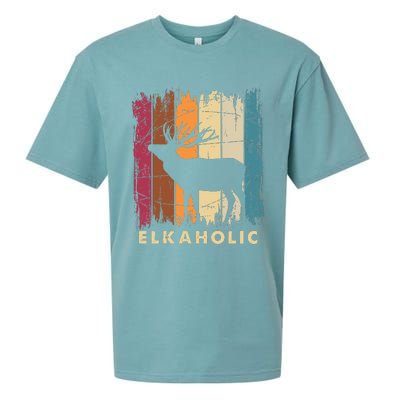 Wildlife Buck Elk Hunting Hunter Deer Silhouette Elkaholic Sueded Cloud Jersey T-Shirt