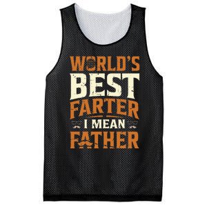 World's Best Farter I Mean Father Mesh Reversible Basketball Jersey Tank