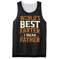 World's Best Farter I Mean Father Mesh Reversible Basketball Jersey Tank