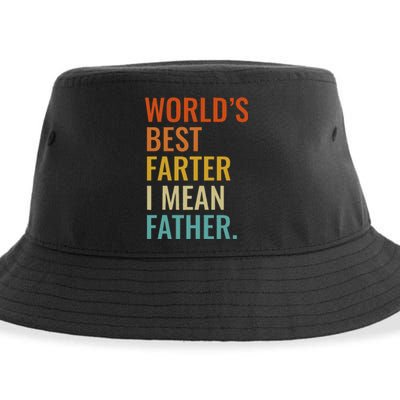 Worlds Best Farter I Mean Father Best Dad Ever Cool Sustainable Bucket Hat