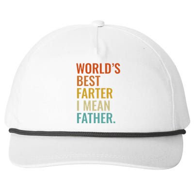 Worlds Best Farter I Mean Father Best Dad Ever Cool Snapback Five-Panel Rope Hat