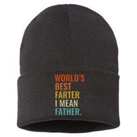 Worlds Best Farter I Mean Father Best Dad Ever Cool Sustainable Knit Beanie