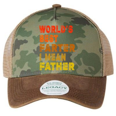 World's Best Farter I Mean Father Funny Quote Father's Day Legacy Tie Dye Trucker Hat