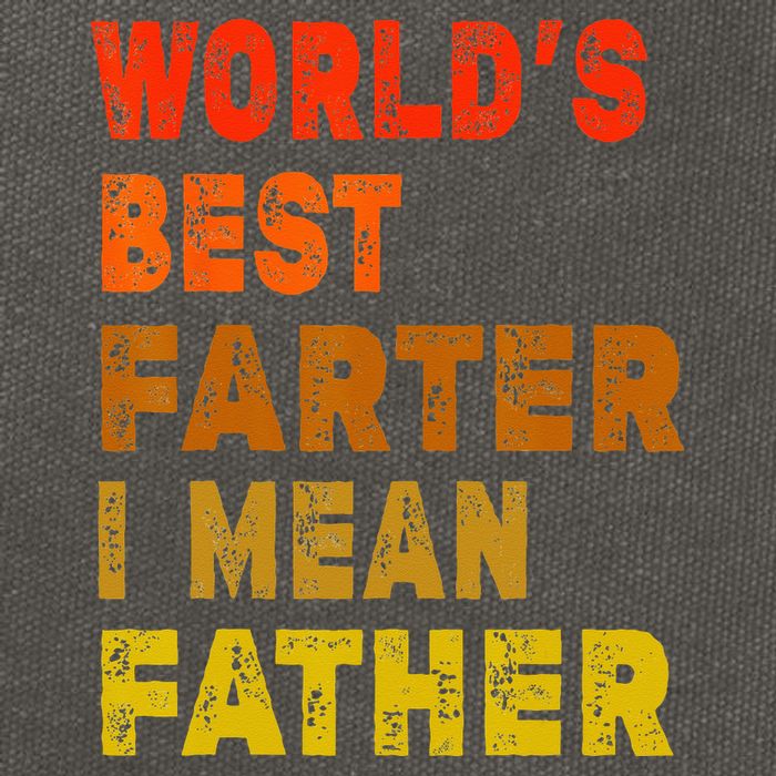 World's Best Farter I Mean Father Funny Quote Father's Day Cotton Canvas Backpack