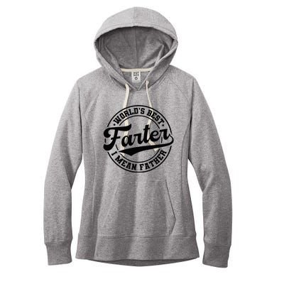 Worlds Best Farter I Mean Father Funny Fathers Day Dad Women's Fleece Hoodie