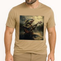 Weird Bass Fish Playing Bass Guitar Funny Cursed Meme Cooling Performance Crew T-Shirt