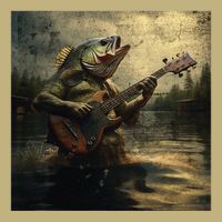 Weird Bass Fish Playing Bass Guitar Funny Cursed Meme Cooling Performance Crew T-Shirt