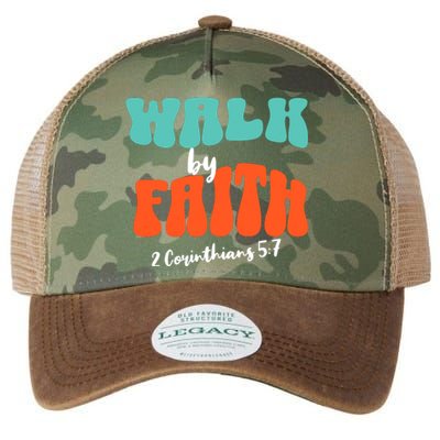 Walk By Faith 2 Corinthians 5:7 Christian Legacy Tie Dye Trucker Hat