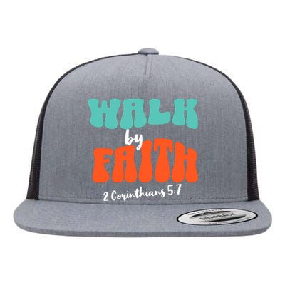 Walk By Faith 2 Corinthians 5:7 Christian Flat Bill Trucker Hat