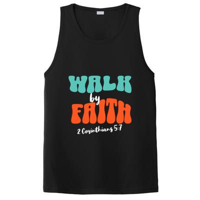 Walk By Faith 2 Corinthians 5:7 Christian PosiCharge Competitor Tank