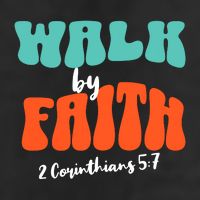 Walk By Faith 2 Corinthians 5:7 Christian Golf Towel