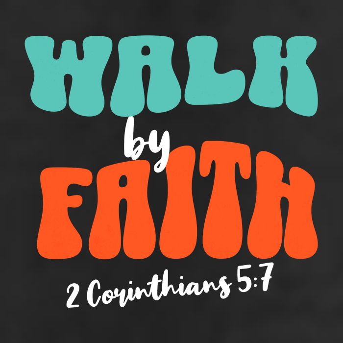 Walk By Faith 2 Corinthians 5:7 Christian Golf Towel