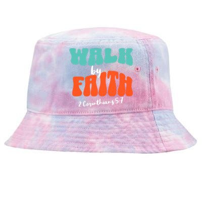 Walk By Faith 2 Corinthians 5:7 Christian Tie-Dyed Bucket Hat