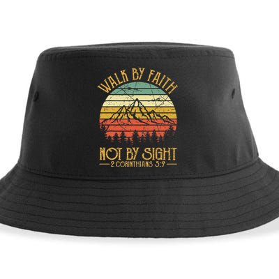 Walk By Faith Not By Sight T Bible Verse Gift Christian Sustainable Bucket Hat