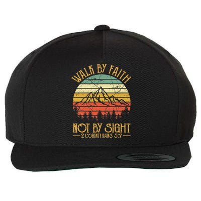 Walk By Faith Not By Sight T Bible Verse Gift Christian Wool Snapback Cap