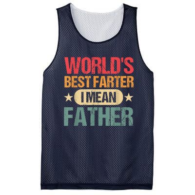 Worlds Best Farter I Mean Father Best Dad Ever Cool Mesh Reversible Basketball Jersey Tank