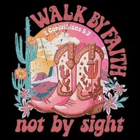 Walk By Faith Not By Sight Saying Bible Verse Cooling Performance Crew T-Shirt