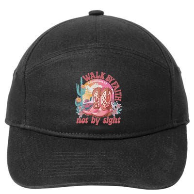 Walk By Faith Not By Sight Saying Bible Verse 7-Panel Snapback Hat