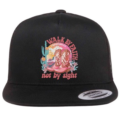 Walk By Faith Not By Sight Saying Bible Verse Flatbill Hat